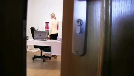 Czech Blonde Fucks In Office