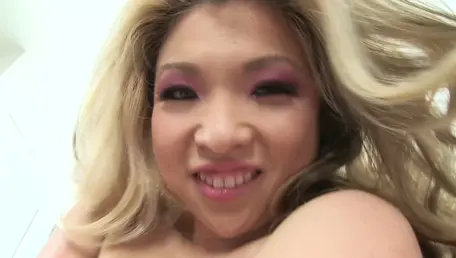 Blonde Asian Mia Rider Gets Double Penetrated In An Interracial Gangbang