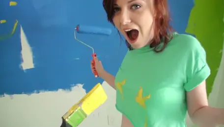 Redhead Tits Painting Nude