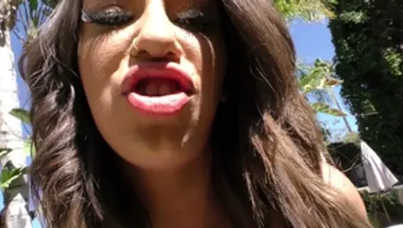 Joseline Exhales Smoke Into Her Wet Pussy